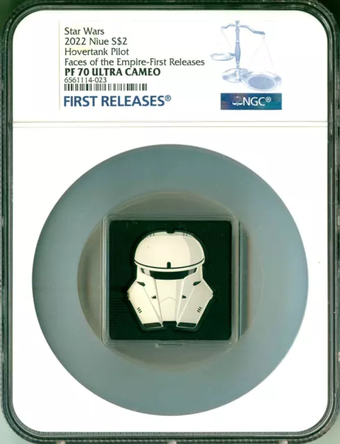 2022 Niue S$2 Star Wars Faces Of The Empire Hovertank Pilot FR NGC PF70 UC