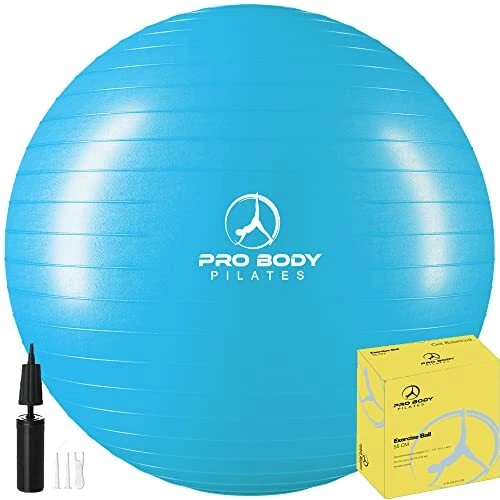 ProBody Pilates Ball Exercise Ball Yoga Ball Multiple Sizes Stability Ball Ch...