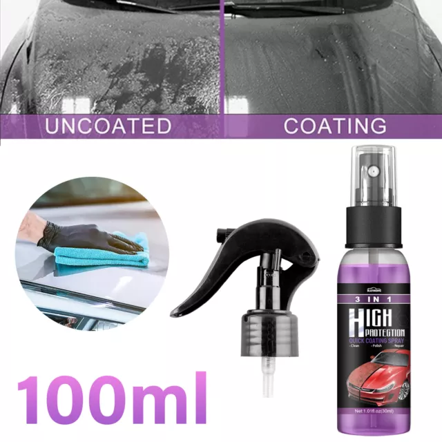 High Protection 120ml Car Coat Ceramic Coating Spray Quick Hydrophobic  Wax-US