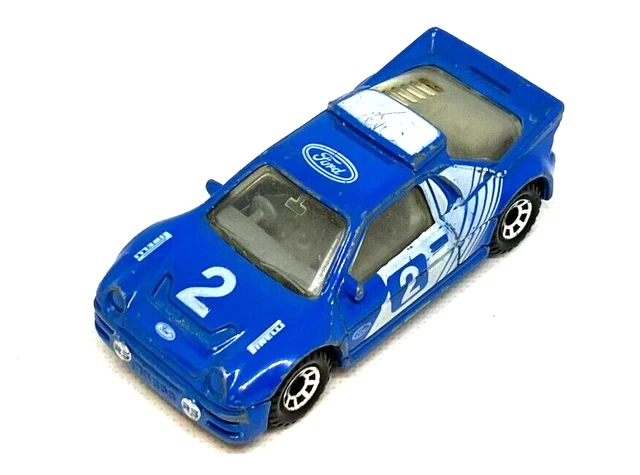 Matchbox Ford RS200 blau Pirelli 1986 1:55 Druckgussauto