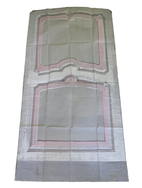 100x207 cm ANTICA SCENOGRAFIA FONDALE TEATRO DIPINTA MANO PORTA DI LEGNO CL2.41