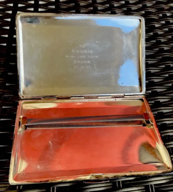 Vintage cigarette case, metal,  Silver - Plated