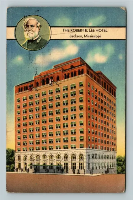 Jackson MS- Mississippi, Robert E. Lee Hotel Outside View Vintage Postcard