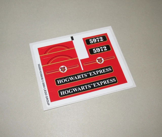 Lego Harry Potter Original Sticker Sheet 2nd Edition Hogwarts Express 4758 10132