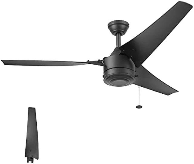 Modern Contemporary Outdoor Ceiling Fan, 3-Blade No Light, Wet Rated