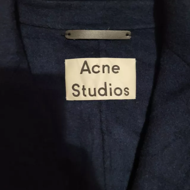 Acne Studios 34 Medium Dark Blue Elsa Double Cashmere Jacket 2