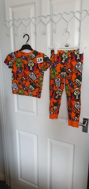 bambini bambine ragazzo taglia 4-5 anni vestiti halloween minion set outfit top inferiore