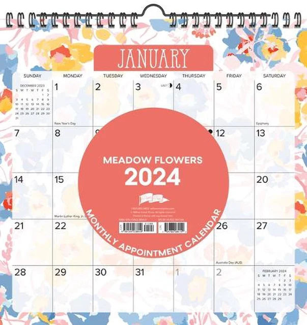 MEADOW FLOWERS 2024 12 X 12 Spiral Wall Calendar by Willow Creek Press