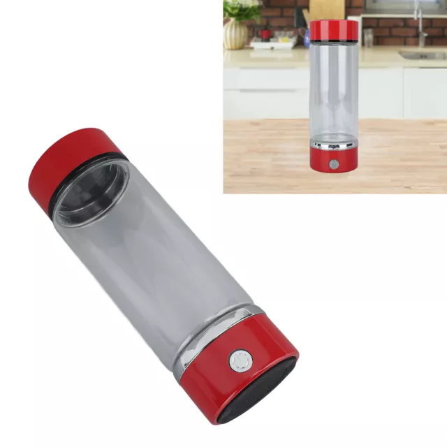 (Rouge)Bouteille D'eau à Hydrogène 420ml PCTG PEM SPE Technology Rechargeable FR