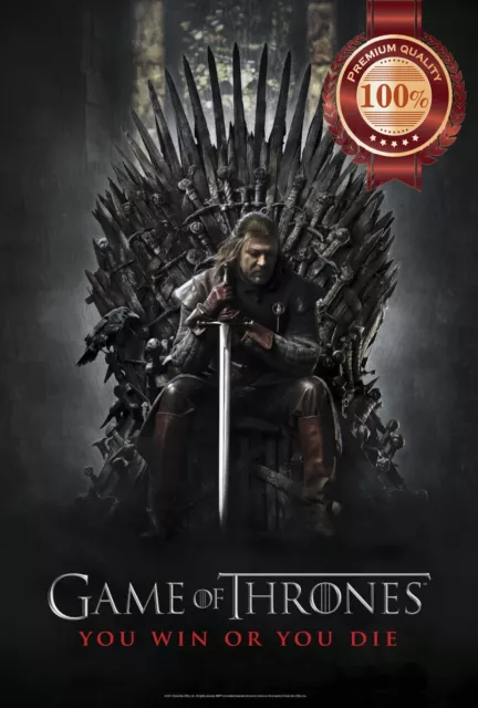 Ned Stark On Throne The Game Of Thrones Got Show Original Print Premium Poster