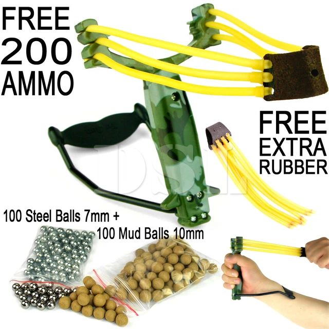 X HUNTER POWERFUL Hunting Folding Slingshot Catapult High Velocity Free