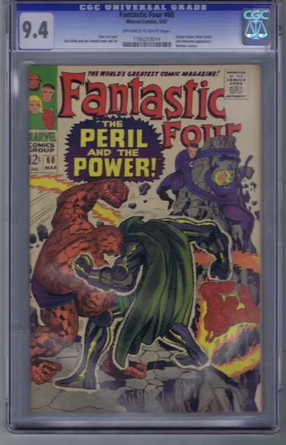 Fantastic Four #60 Marvel 1967 CGC 9.4 (NEAR MINT ) Doctor Doom & Silver Surfer