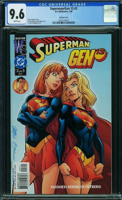 Superman Gen 13 CGC 9.6 Graded J Scott Campbell DC Comics Adam Hughs Rare Key 1