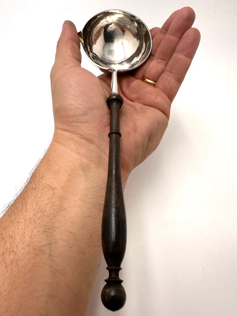 Petite Louche Ancienne – Manche Argent, Poinçon Minerve, Modèle Coquille