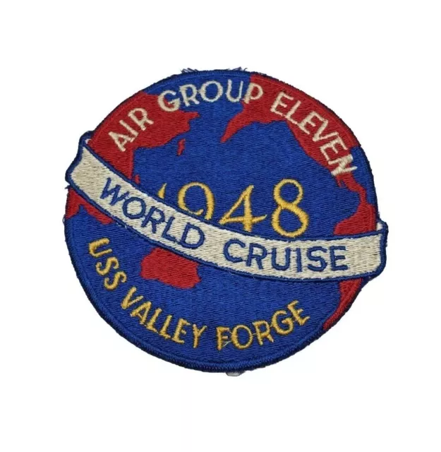 World Cruise 1948 USS Valley Forge Air Group 11 Patch Badge 5 Inch