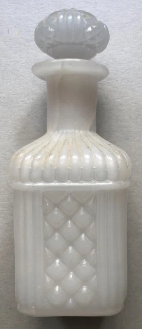 Antica Boccetta Flacone Bottiglia Porta Profumo Opalina