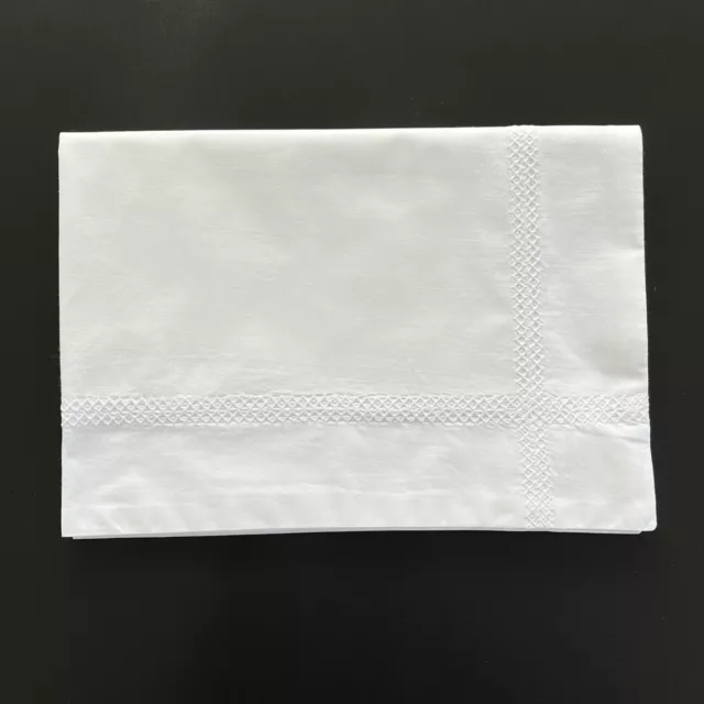 Peter Reed - Oxford - Cross-Stitched Pillowcase - 62cm x 87cm