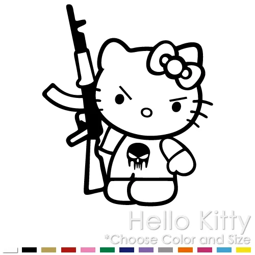 HK Bow Hello Kitty Bow Accessories Logo Vinyl Decal Stickers Car Phone  Laptop