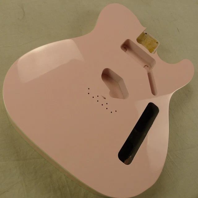 Tele Body 3 Pieces North American Alder Shell Pink W Binding Humbucker ≦2.1kg