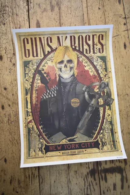 Guns N Roses - Rare Tour  Lithograph / Poster - MSG NYC -  Oct. 11th 2017 - Duff