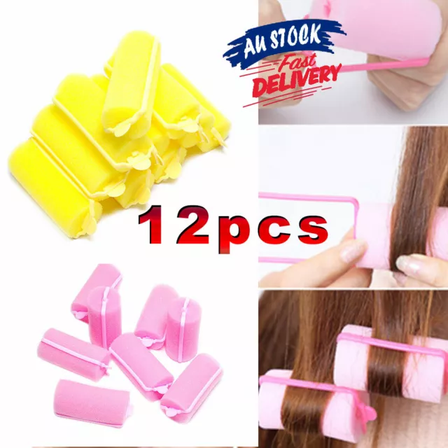 12x Magic Sponge Foam Cushion Hair Styling Tools AU Rollers Curlers  Twist