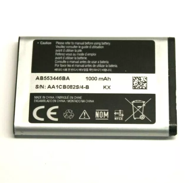 Samsung AB553446BA 3.7V Cellphone Battery for A645 U340 A837 D347 D407 T119 M240 2