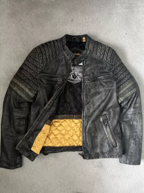 Superdry leather quilt racer hotsell