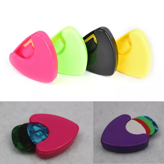 1pc new Plactic Guitar Pick Plectrum Holder Case Box Triangle S.PISJDEJSDE