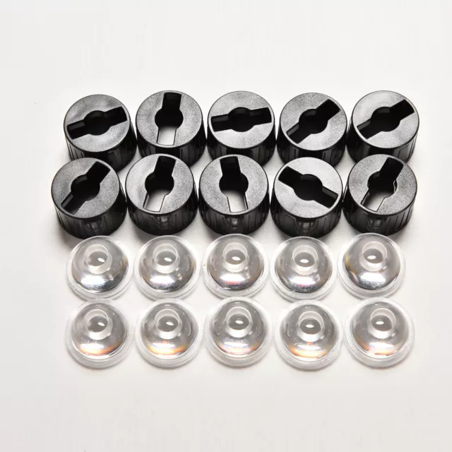 10X 120degree led Lens for 1W 3W High Power LED with screw 20mm Black holder `HL