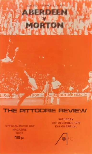 Aberdeen v Morton,  Scottish Premier League 1978