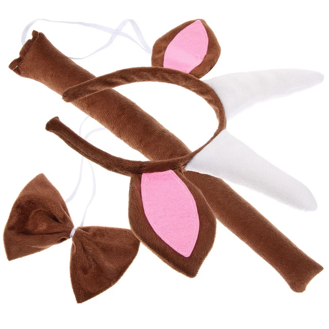 GOAT EARS AND Tail for Women Cosplay Party Costume Horn Headband Child