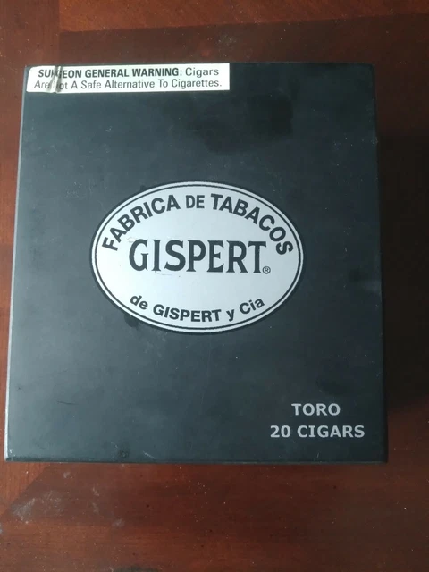 Fabrica De Tabacos Gispert  Maduro Wood Cigar Box W/Snap Closure