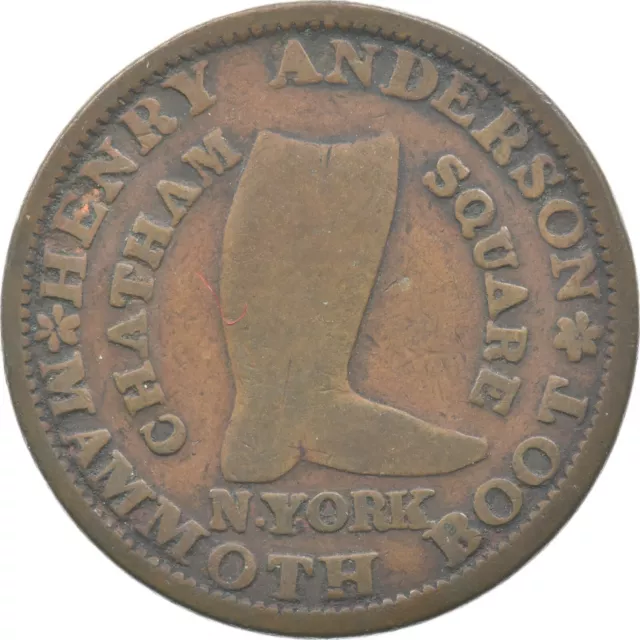 1837 New York Henry Anderson Store Token *4693