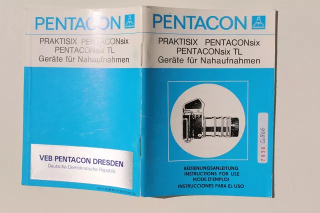 28248 Manual Pentacon Praktisix Pentaconsic Device for Nahaufnahmen