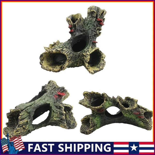 Resin Fish Tank Decors Hideaway for Cichlid Caves Hiding Breeding Spawning