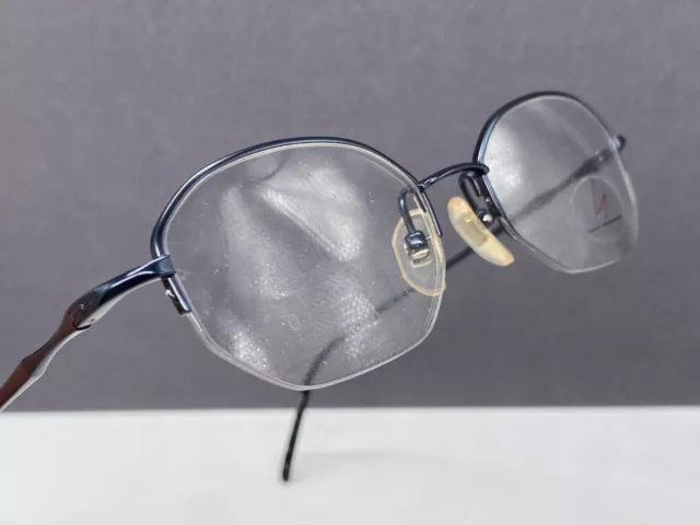 Yohji Yamamoto Eyeglasses Frames men woman Round Blue Titanium 51-0002