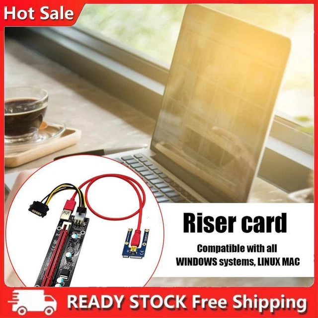 USB 3.0 MINI PCIE Riser SATA 16X PCIE PC Adapter Card Power Cable (6 ...