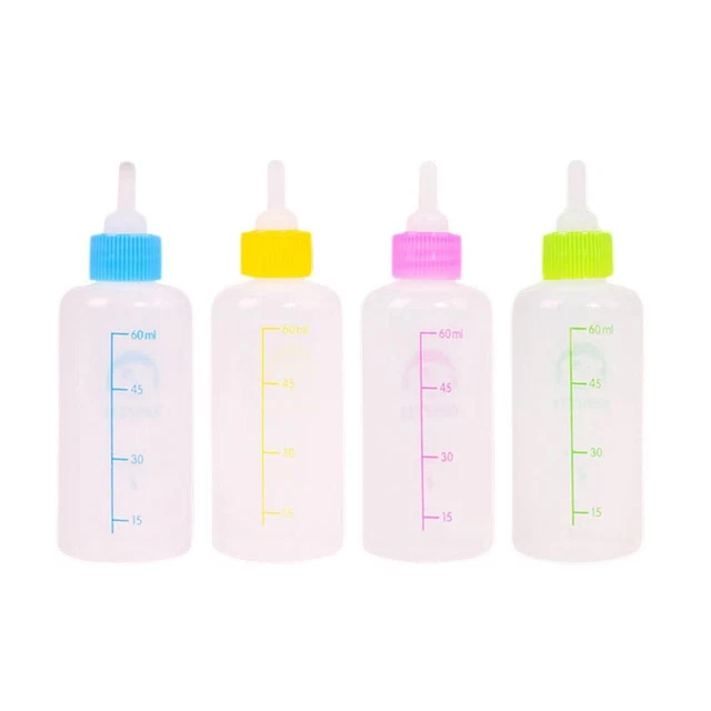 60mL Pet Milk Bottle Nipple Pacifier Dog Puppy Cat Drinking Water Feeder FS2#