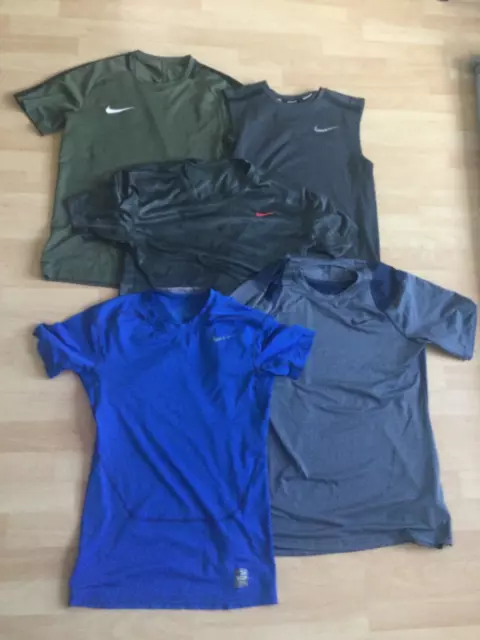 T-shirt da uomo nike dri-fit palestra pacchetto taglia M buono con