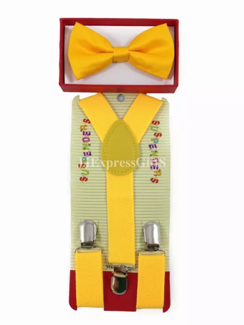 New Suspender + Bow Tie Matching Colors Sets for Boys Girls Kids Child Toddler 2