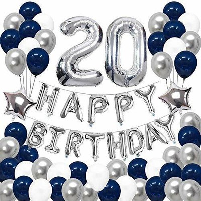 Fournitures de Fête Kit JinSu 2 Ans Anniversaire Ballons Décorations pour Enfant Filles 14 Paquets Inclure Étoile Ballon et Ballons en Latex pour Décoration d'anniversaire 