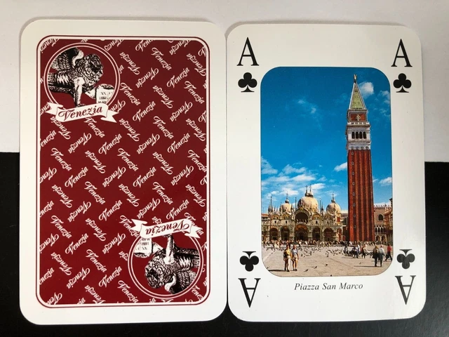 VINTAGE SWAP PLAYING Card: Roman St Marks Square Italy Venice Piazza ...
