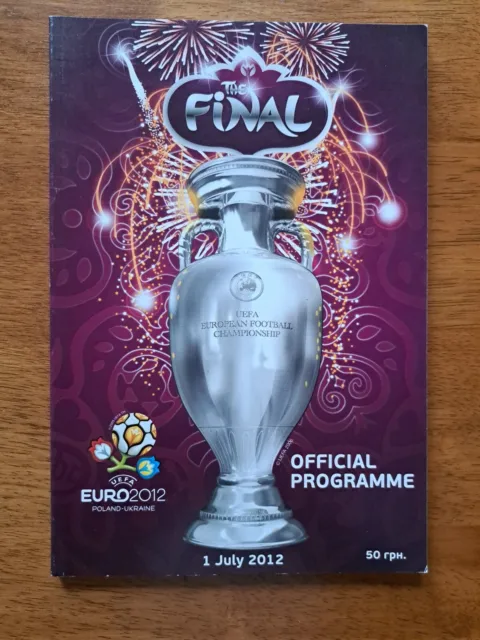 Italy V Spain- Euro 2012 Official Programme