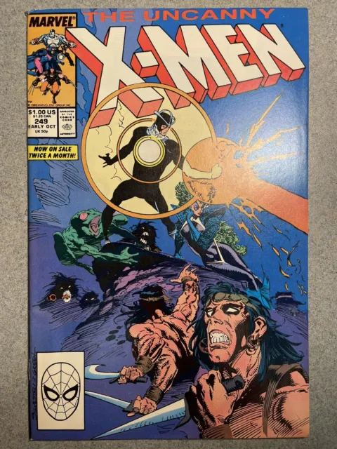 Uncanny X-Men #249 (1989) Key! 1St Appearance Of Whiteout, Savage Land (B)
