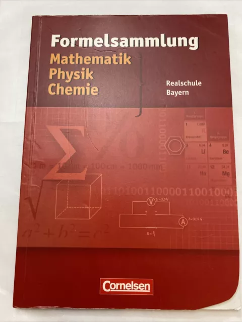 Formelsammlung Mathematik Physik Chemie Realschule Bayern Cornelsen