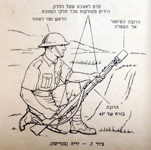 1939 Palestine MANUAL Jewish LEE-ENFIELD Hebrew NOTRIM Book GRENADE CUP LAUNCHER
