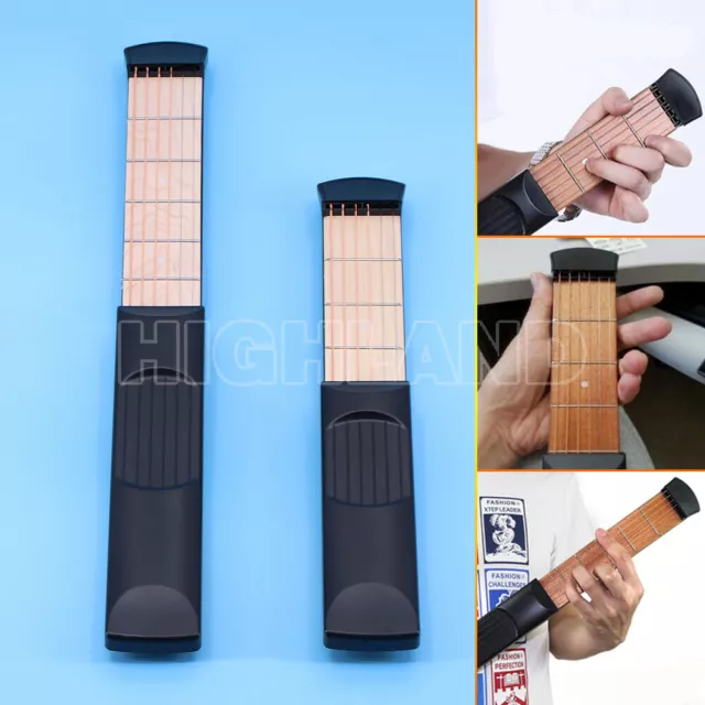 New Portable Pocket Guitar Practice Tool Gadget Guitar Chord Trainer 6 Fret