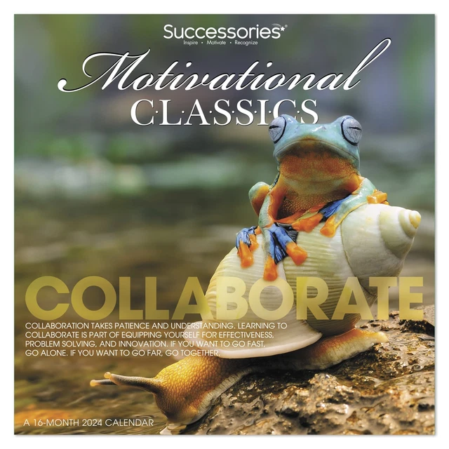 MOTIVATIONAL CLASSICS 2024 Monthly Wall Calendar 12 x 12 Wall