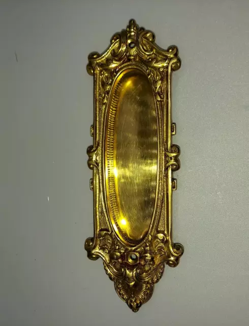 Pocket Door Pull Handle Ornate Victorian Brass/Bronze 7" Long Sliding Door