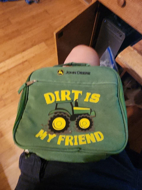 John Deere Green Tractor "Dirt is my Friend" Lunch Box Insulated Bag Zipper